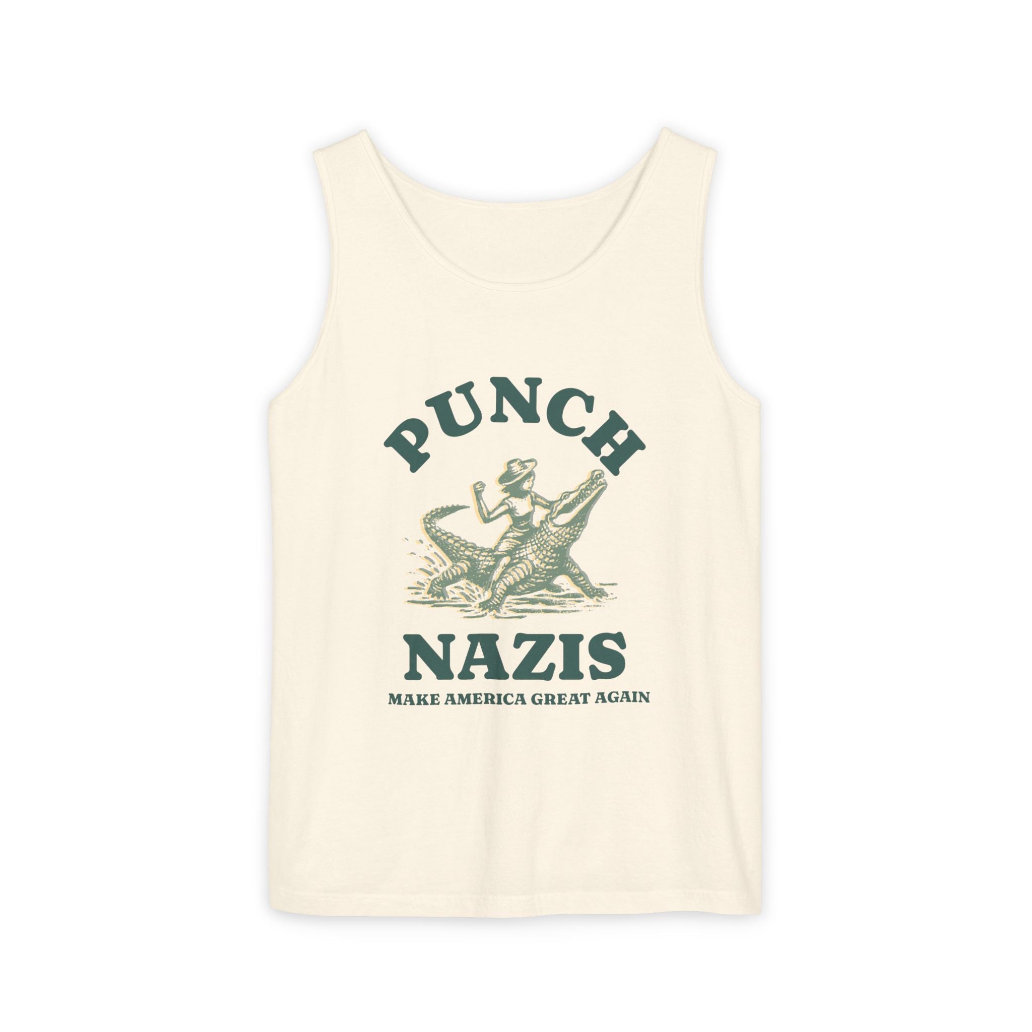 Punch Nazis Vintage Graphic Tank Top