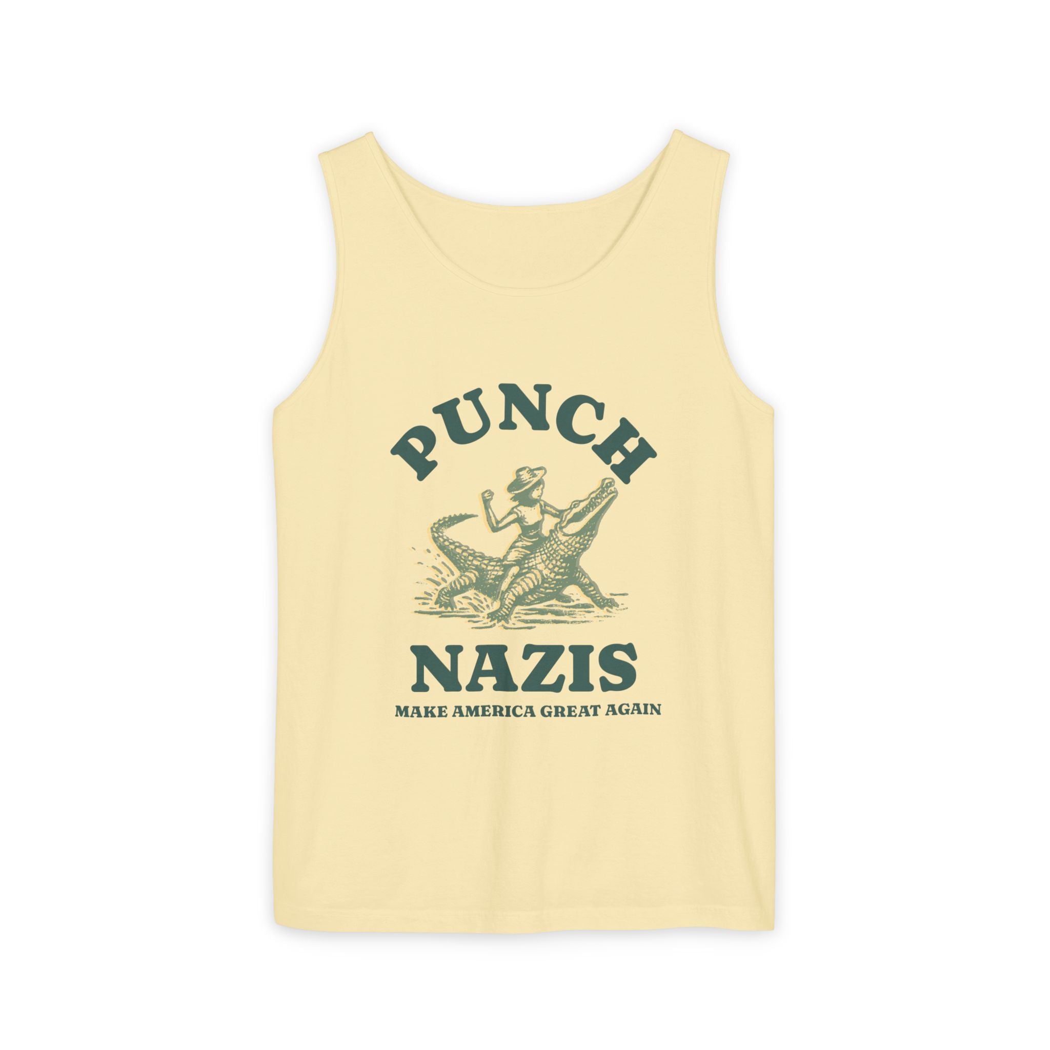 Punch Nazis Vintage Graphic Tank Top