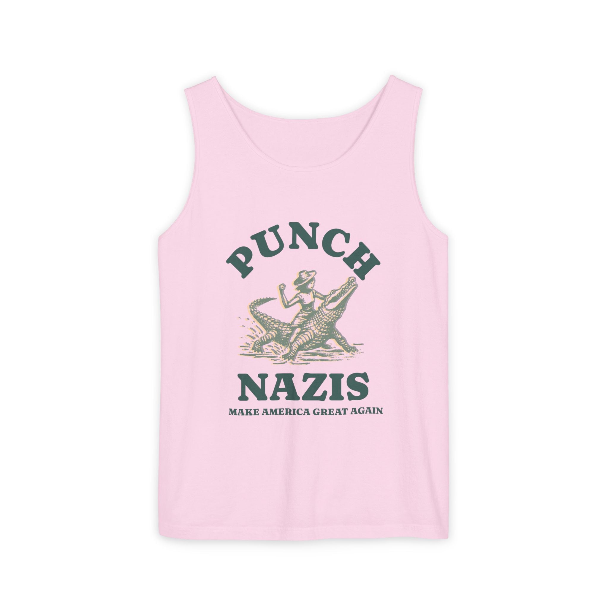 Punch Nazis Vintage Graphic Tank Top