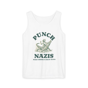 Punch Nazis Vintage Graphic Tank Top